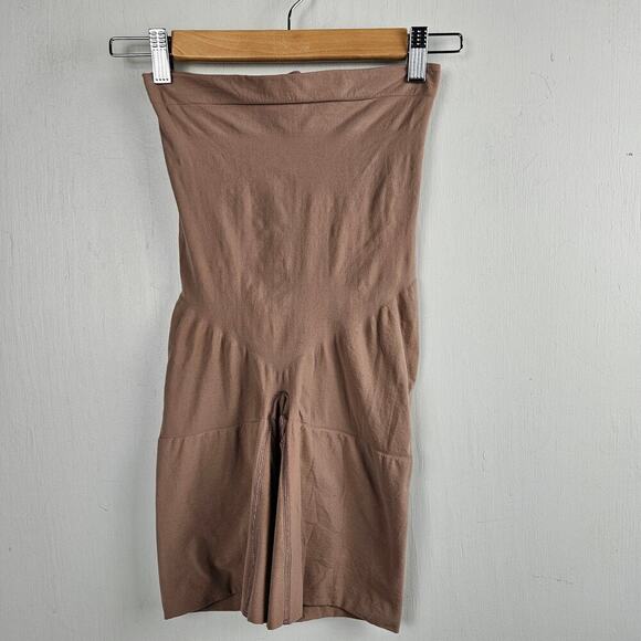 Spanx Tummy Control Hight‎ Waisted Power Short 1X Dark Nude Shapewear - Picture 3 of 11